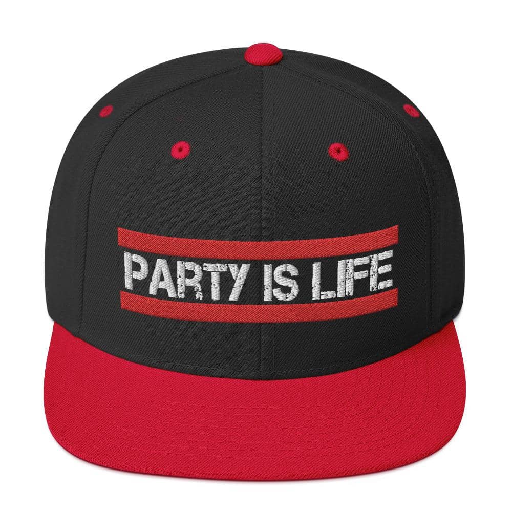 RUN Party is Life Snapback Hat-Head Gear