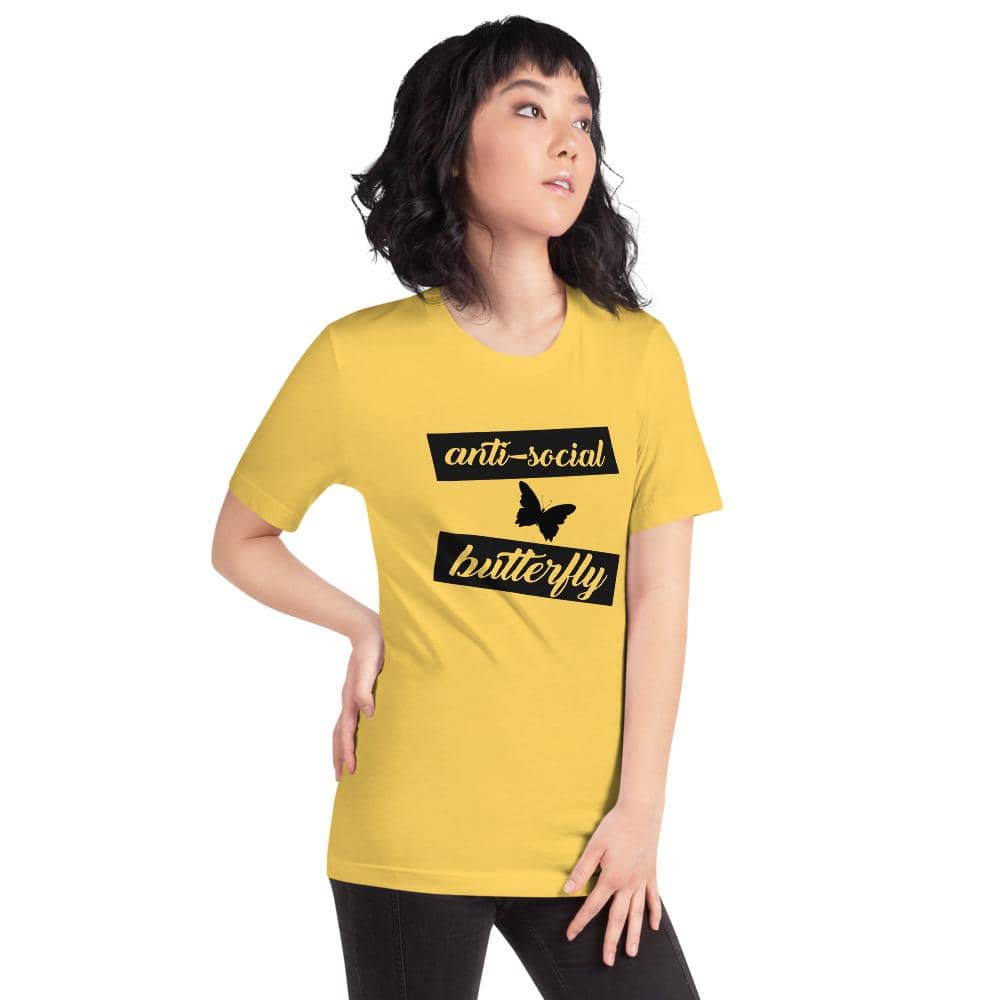Anti Social Butterfly Short-Sleeve Unisex T-Shirt-Shirts & Tops