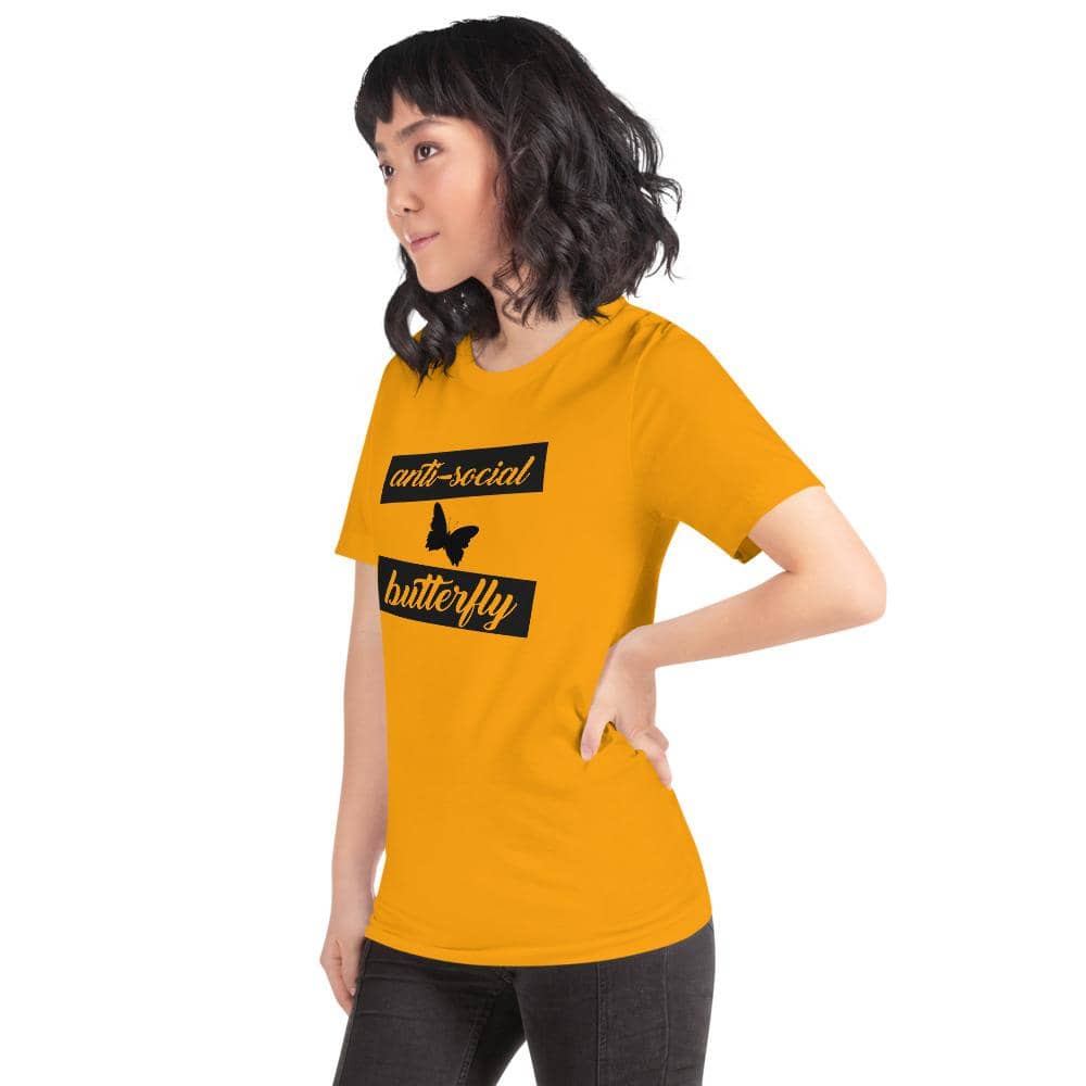 Anti Social Butterfly Short-Sleeve Unisex T-Shirt-Shirts & Tops