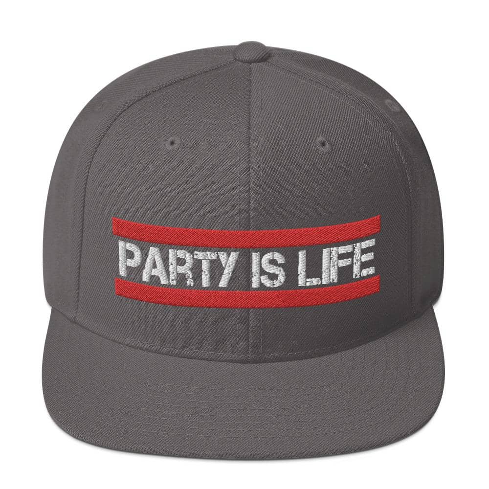 RUN Party is Life Snapback Hat-Head Gear