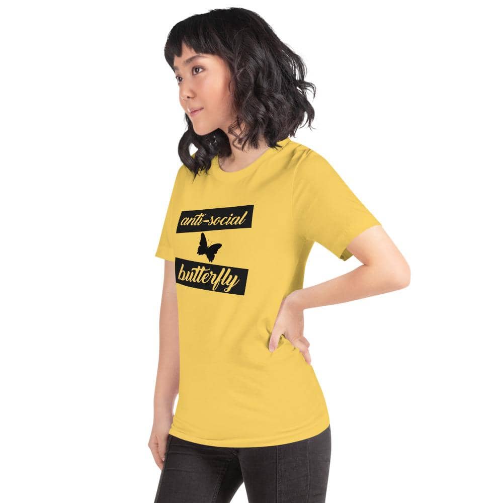 Anti Social Butterfly Short-Sleeve Unisex T-Shirt-Shirts & Tops