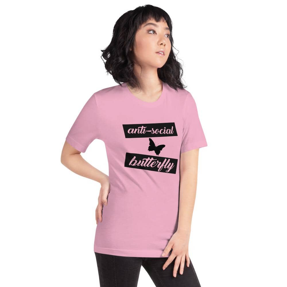 Anti Social Butterfly Short-Sleeve Unisex T-Shirt-Shirts & Tops