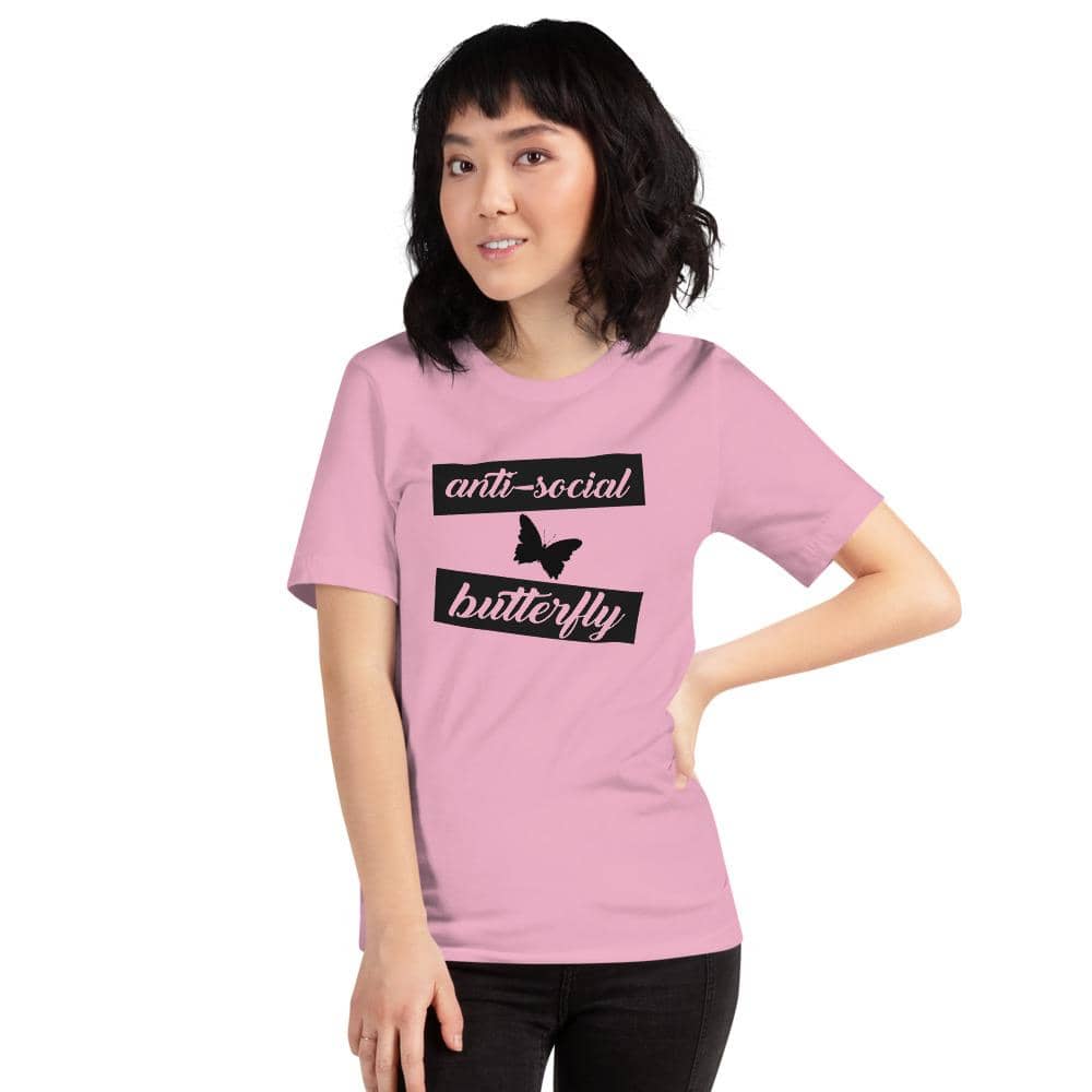 Anti Social Butterfly Short-Sleeve Unisex T-Shirt-Shirts & Tops