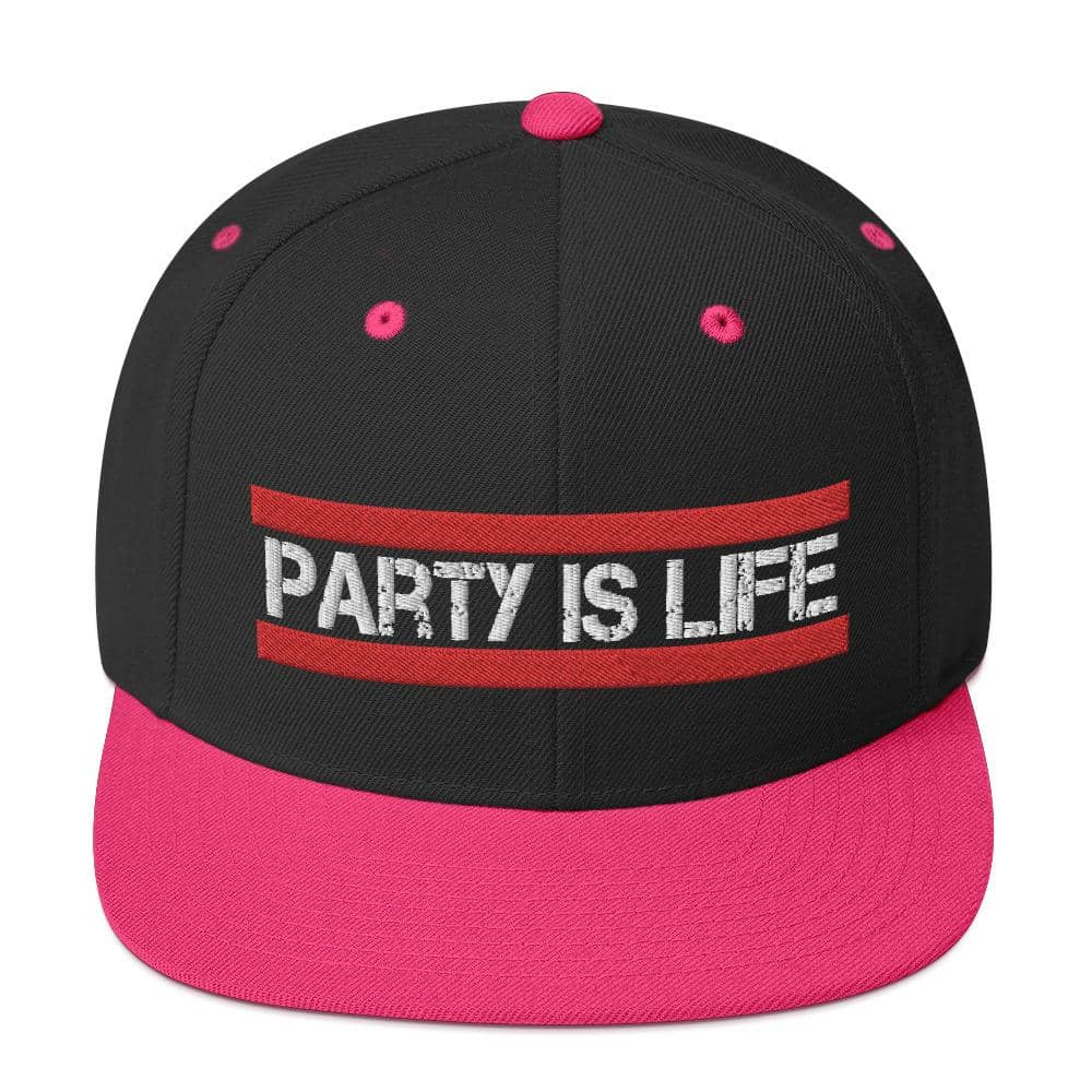 RUN Party is Life Snapback Hat-Head Gear