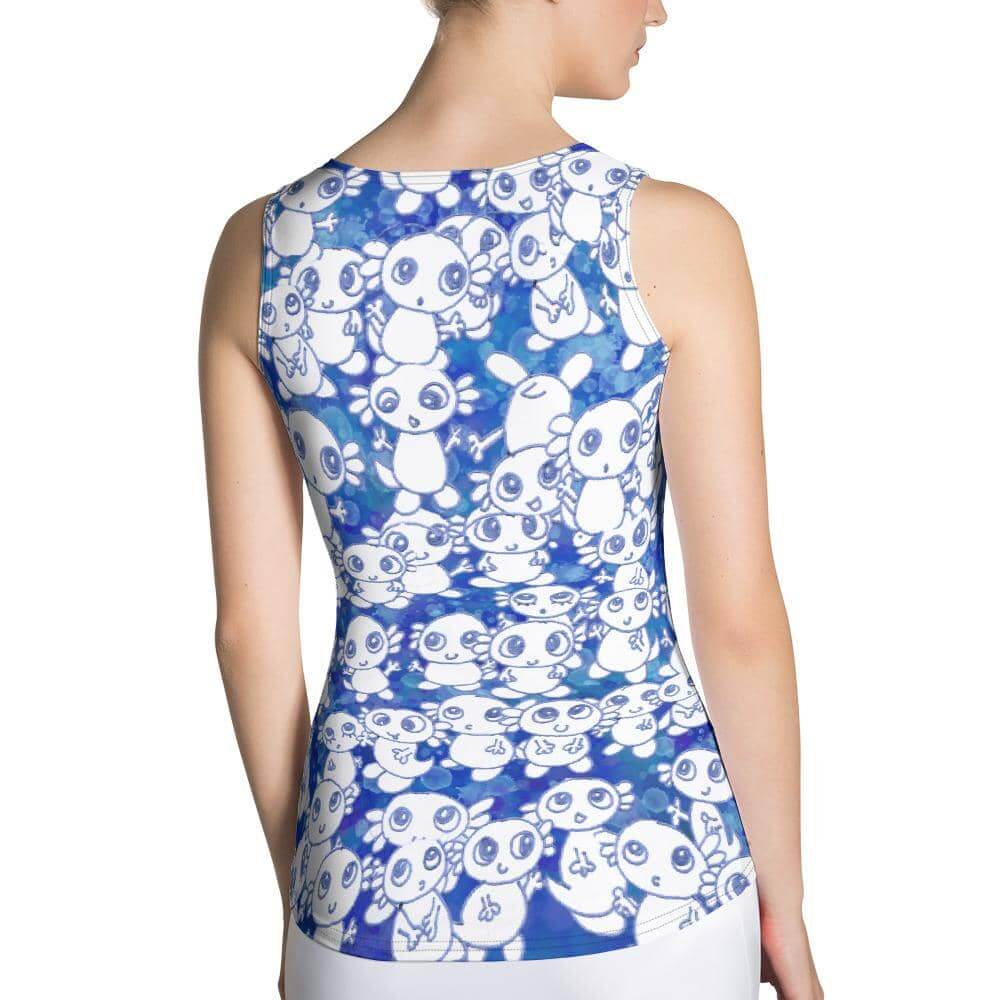 Blue Axolitl Party Tank Top-