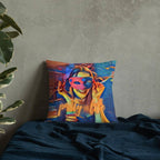Masked Girl Throw Premium Pillow-