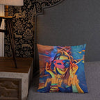 Masked Girl Throw Premium Pillow-
