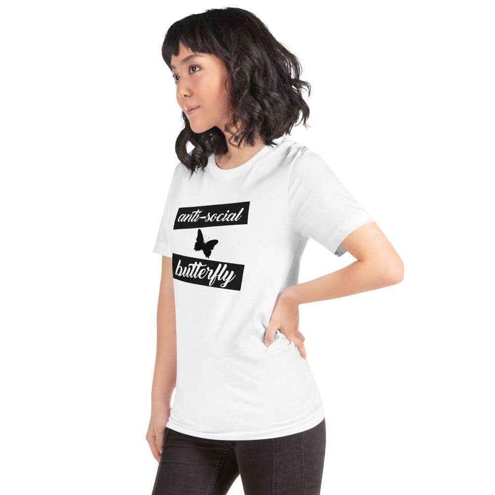 Anti Social Butterfly Short-Sleeve Unisex T-Shirt-Shirts & Tops