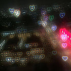Clear Lensed Heart Diffraction Glasses-Head Gear