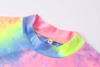 Long Sleeve Rainbow Tie Dye Bodysuit-Festival Wear