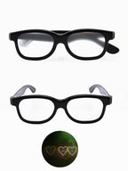 Clear Lensed Heart Diffraction Glasses-Head Gear