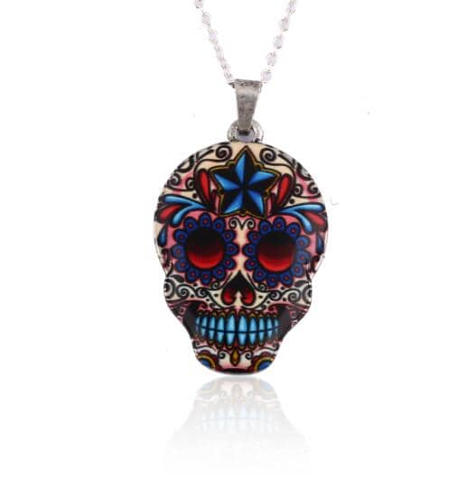 Sugar Skull Necklace-Jewelry