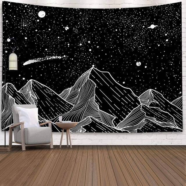 Starry Mountains Tapestry-Decorative Tapestries