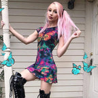 Tie Dye Butterfly Print-Festival Wear
