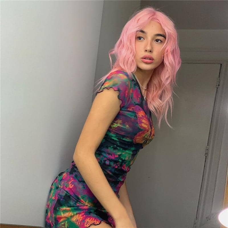 Tie Dye Butterfly Print-Festival Wear