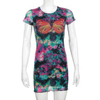 Tie Dye Butterfly Print-Festival Wear