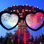 Clear Lensed Heart Diffraction Glasses-Head Gear