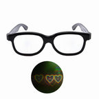 Clear Lensed Heart Diffraction Glasses-Head Gear