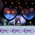 Clear Lensed Heart Diffraction Glasses-Head Gear
