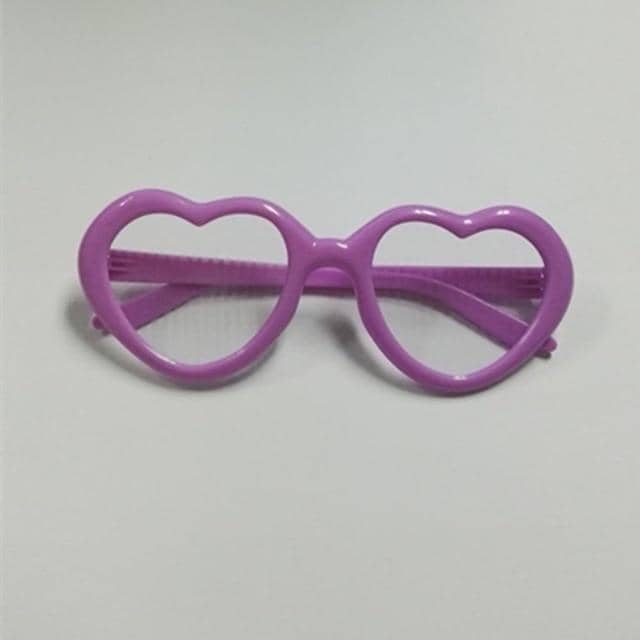 Clear Lensed Heart Diffraction Glasses-Head Gear