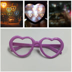 Clear Lensed Heart Diffraction Glasses-Head Gear