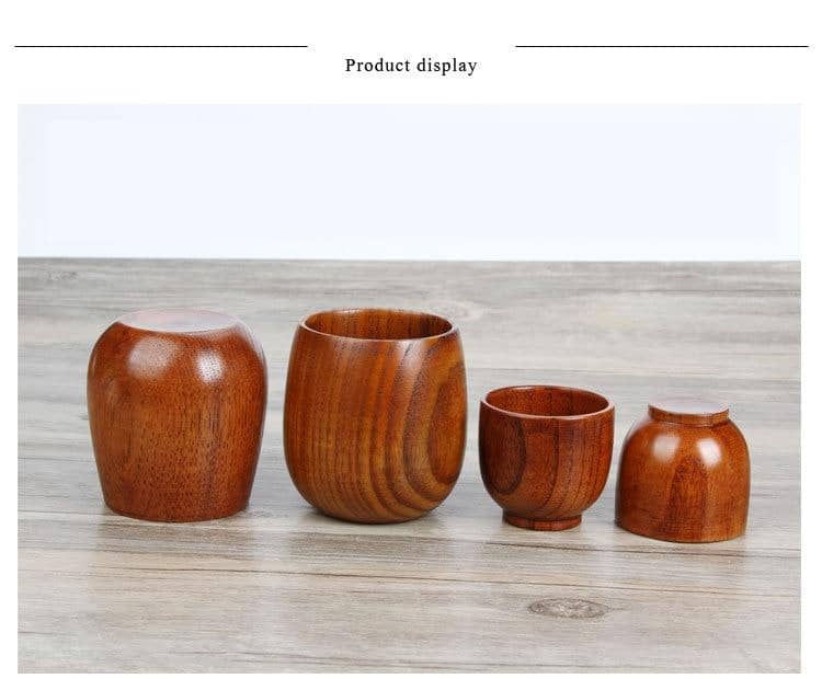 Jujube Wooden Cup Set-Drinkware Sets