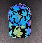 Reflective Maple Leaf Baseball Cap-Head Gear