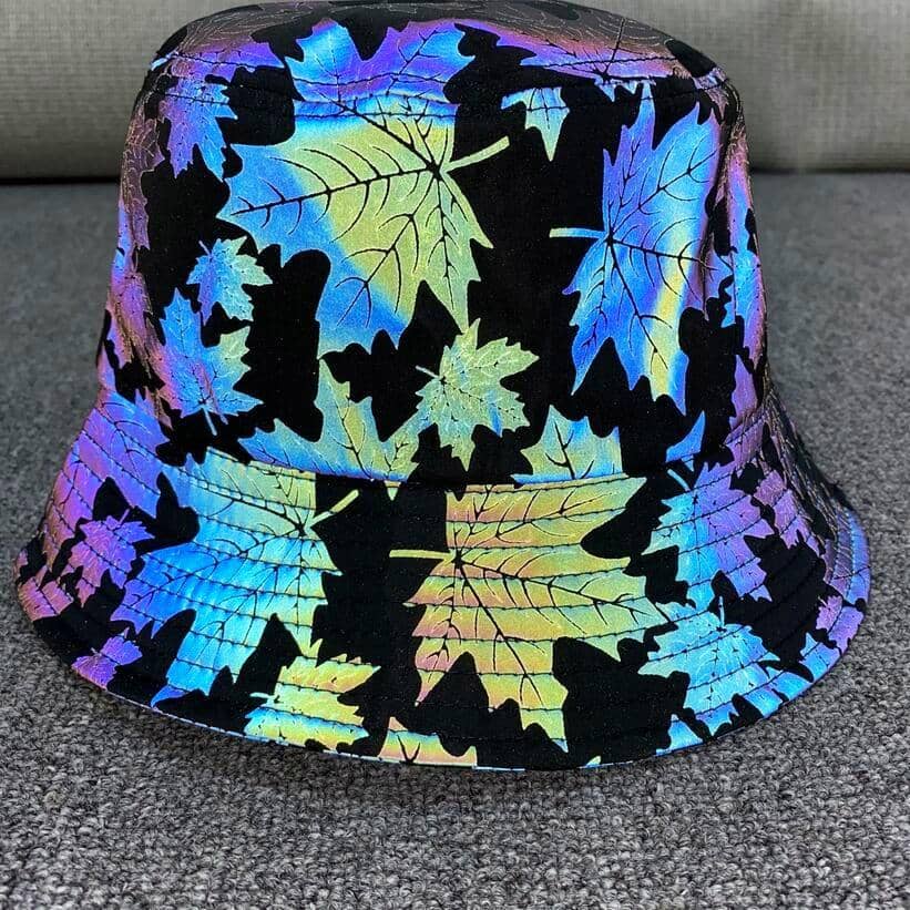 Reflective Maple Leaf Bucket Hat-Head Gear