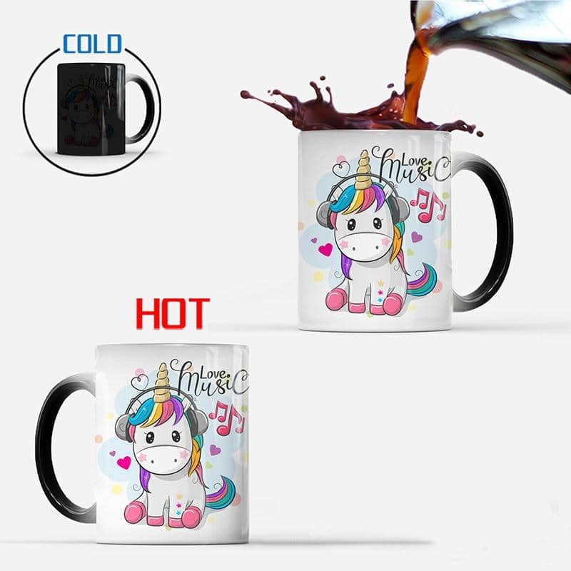 Color Changing Music Lovin' Unicorn Mug-Mugs