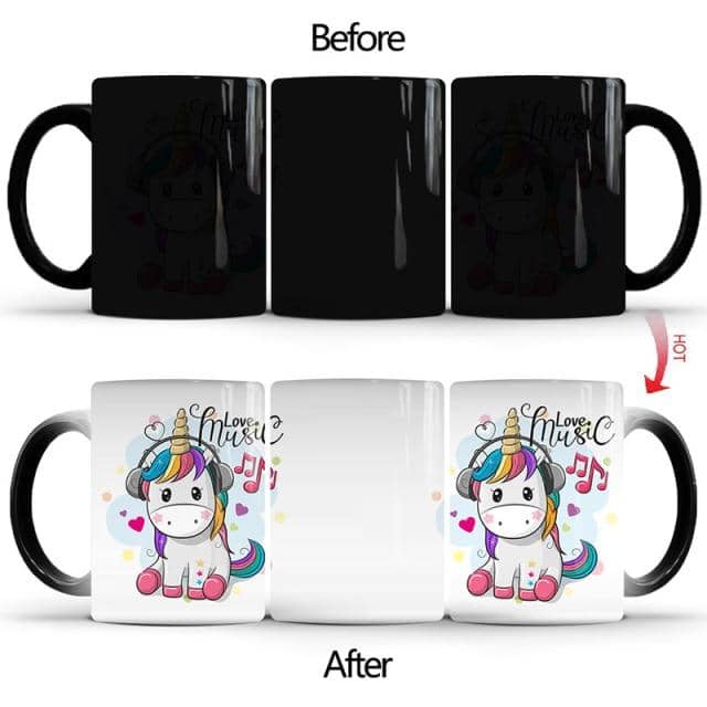 Color Changing Music Lovin' Unicorn Mug-Mugs