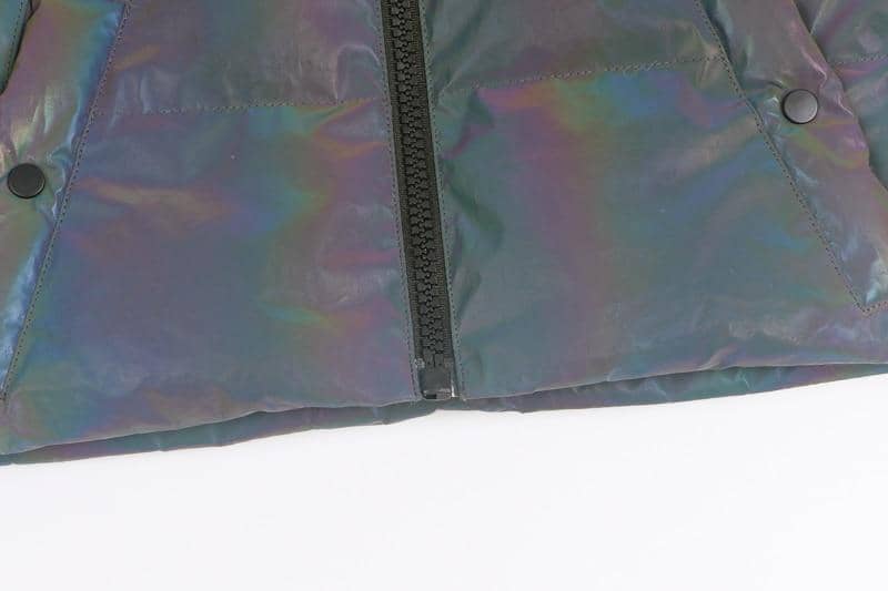 Rainbow Reflective Devil Ear Jacket-Jackets