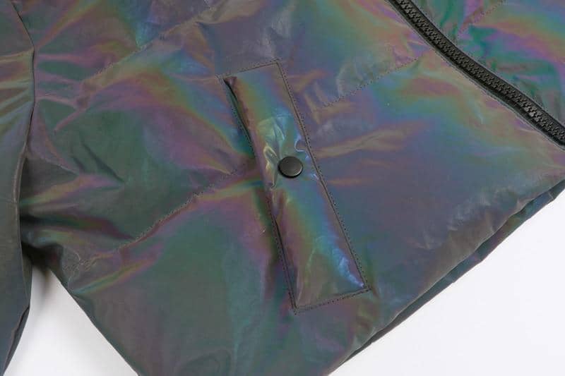 Rainbow Reflective Devil Ear Jacket-Jackets