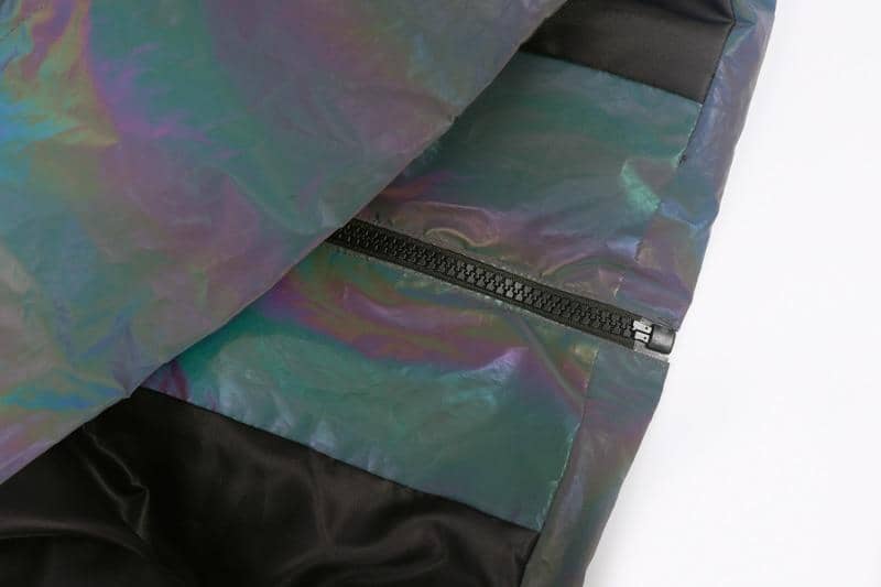 Rainbow Reflective Devil Ear Jacket-Jackets