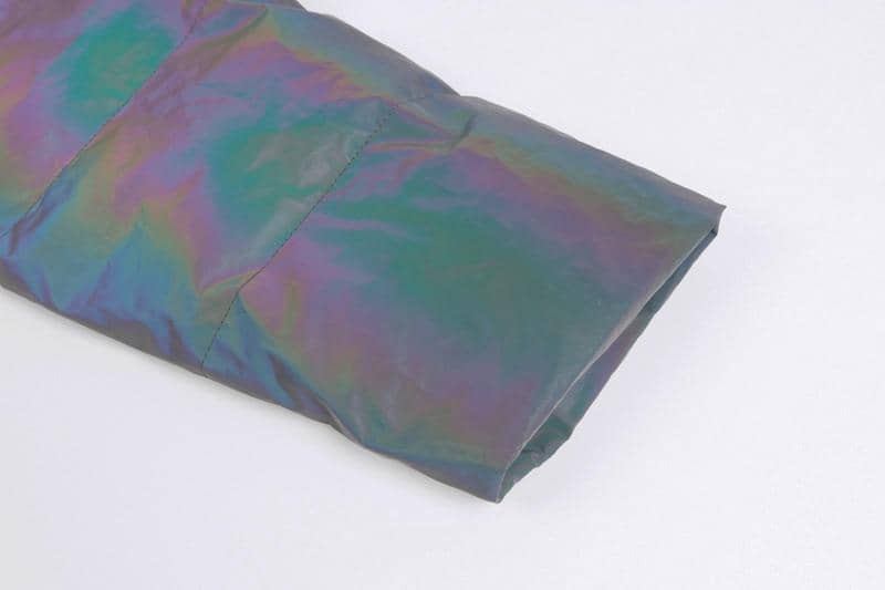 Rainbow Reflective Devil Ear Jacket-Jackets