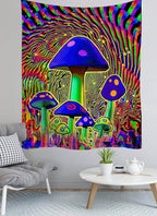 Purple Psychedelic Mushroom Tapestry-Decorative Tapestries