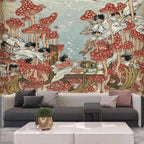 Swimming Among The Mushrooms Tapestry-Decorative Tapestries