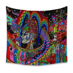 Psychedelic Space Road Tapestry-