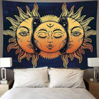 Internal Yellow Moon of the Sun Tapestry-Decorative Tapestries