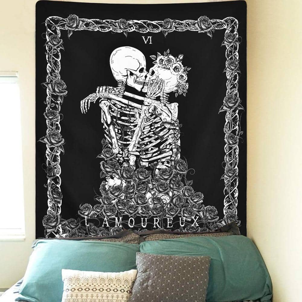 Skeleton Love Tapestry-