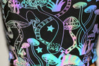 Reflective Rainbow Psychedelic Mushroom Crop Top-Festival Wear