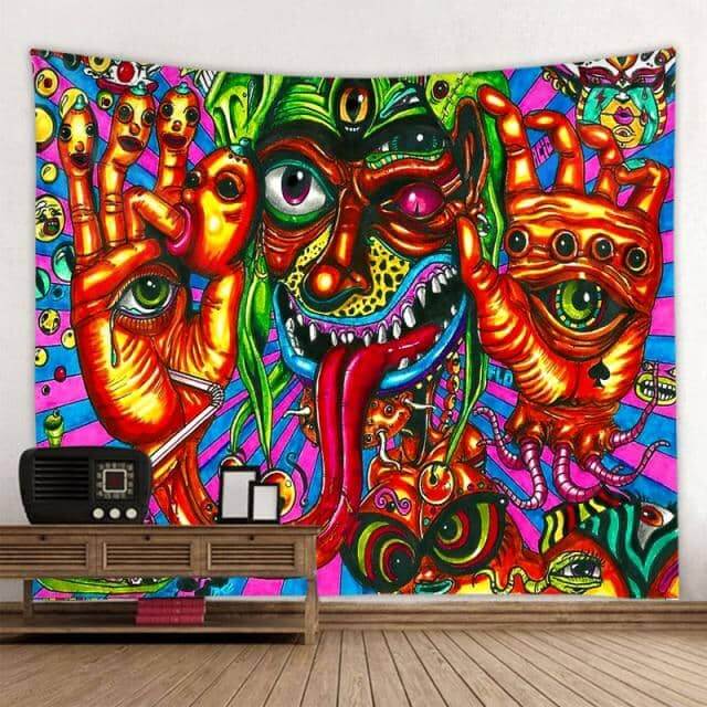 Psychedelic Beast Tapestry-