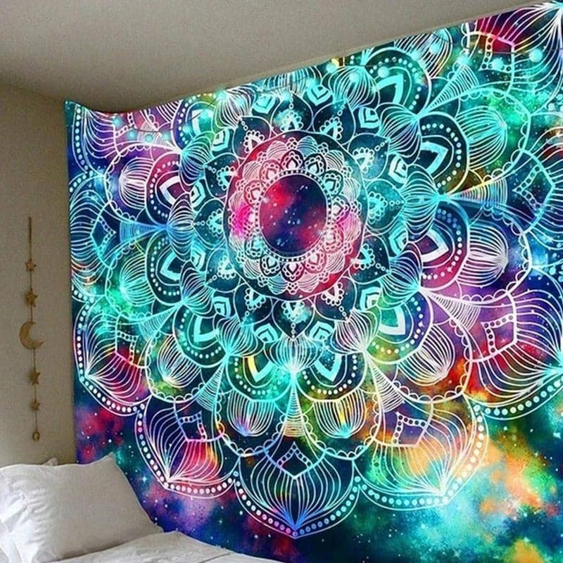 Cosmic Mandala Tapestry-Decorative Tapestries
