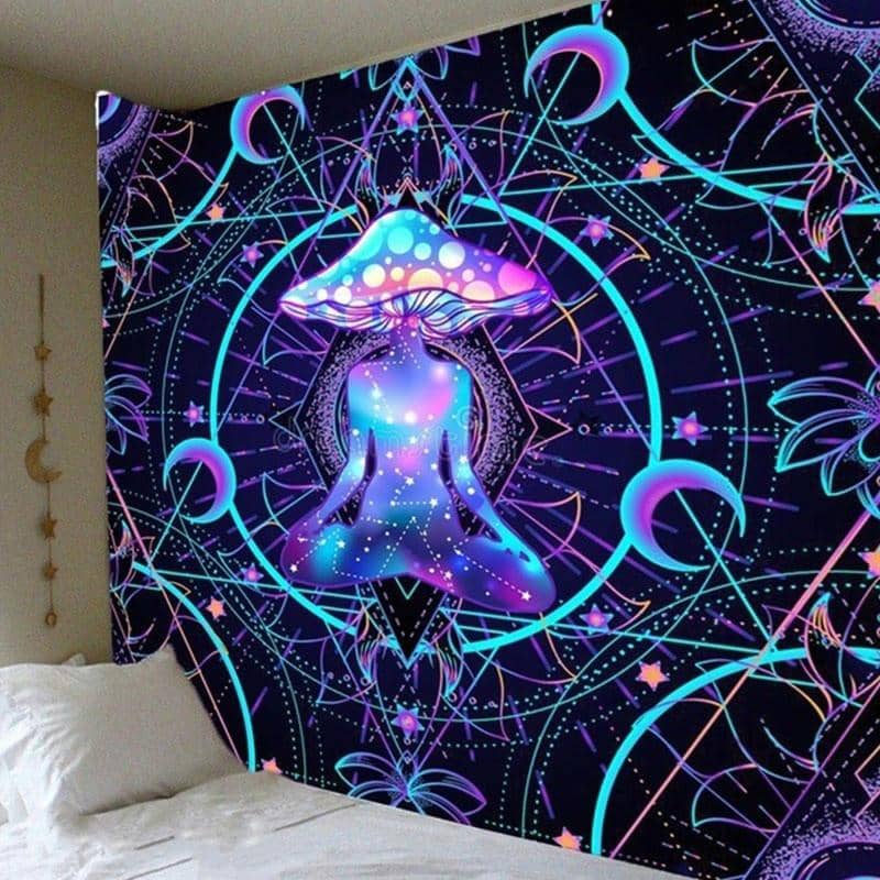 Psychedelic's Mushroom Mind Tapestry-Decorative Tapestries