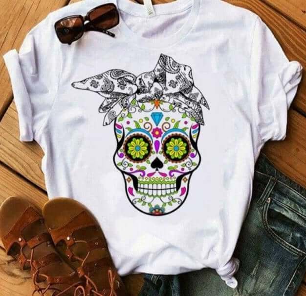 Women's Sugar Skull Shirt-Shirt