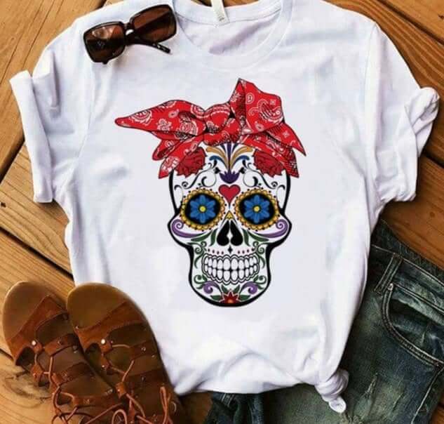 Women's Sugar Skull Shirt-Shirt