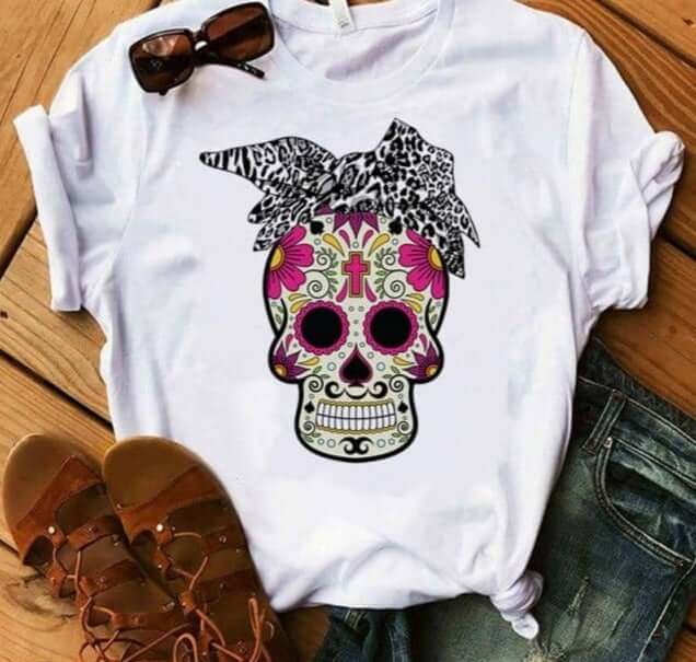 Women's Sugar Skull Shirt-Shirt