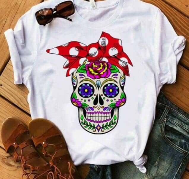 Women's Sugar Skull Shirt-Shirt