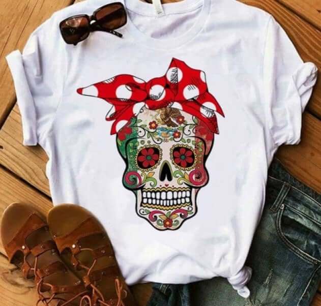 Women's Sugar Skull Shirt-Shirt