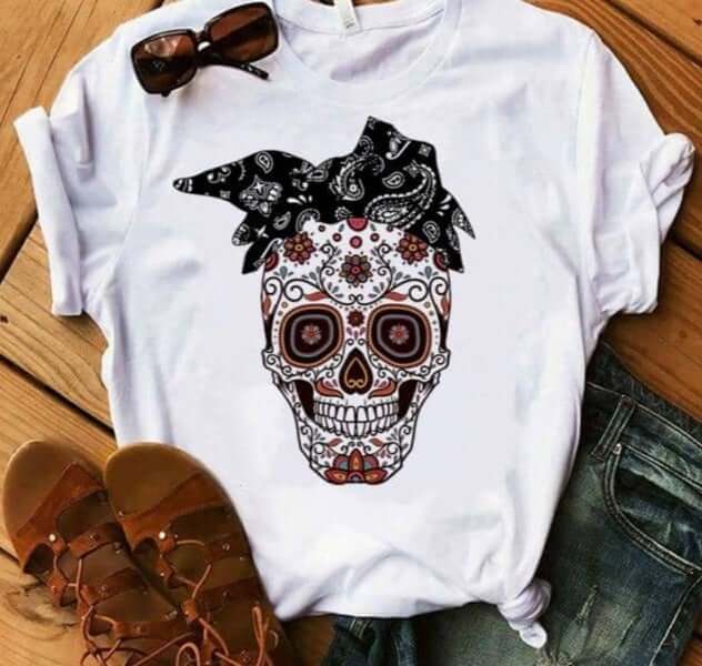 Women's Sugar Skull Shirt-Shirt