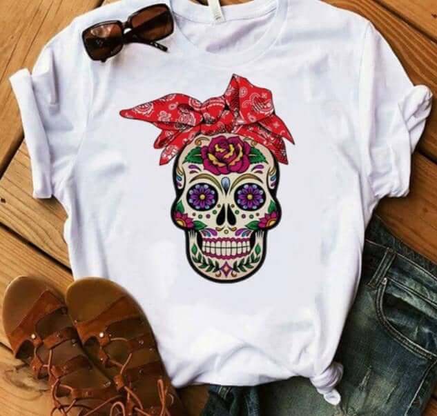 Women's Sugar Skull Shirt-Shirt